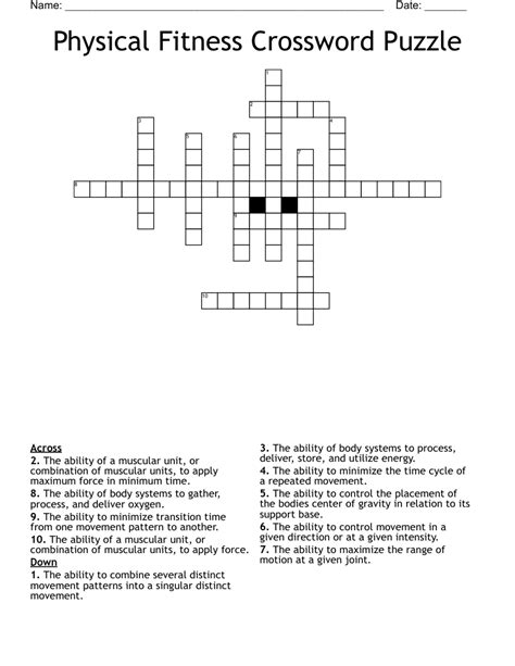 fitness crossword clue|physical fitness Crossword Clue & Synonyms